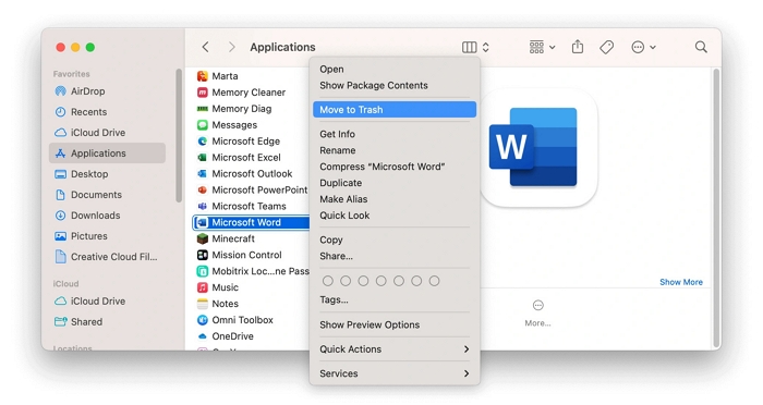 Nicht verwendete Apps auslagern Schritt 1 | Optimieren Sie den Mac-Speicher