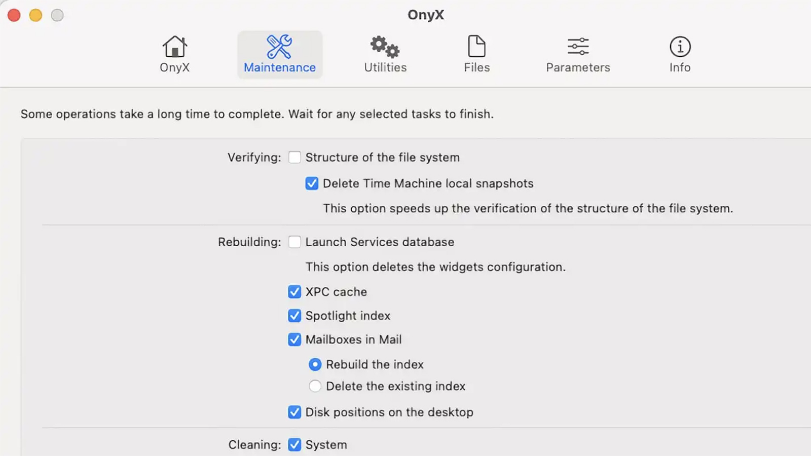 Onyx | Best Software to Speed Up Mac