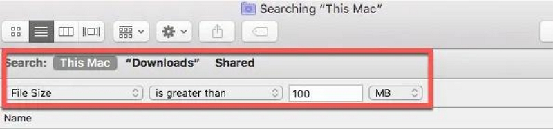 File size | delete large files on mac