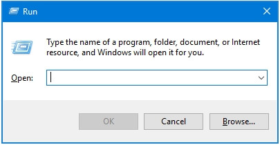open Run box | Uninstall Fortnite with or without Epic Games Launcher PC Mac