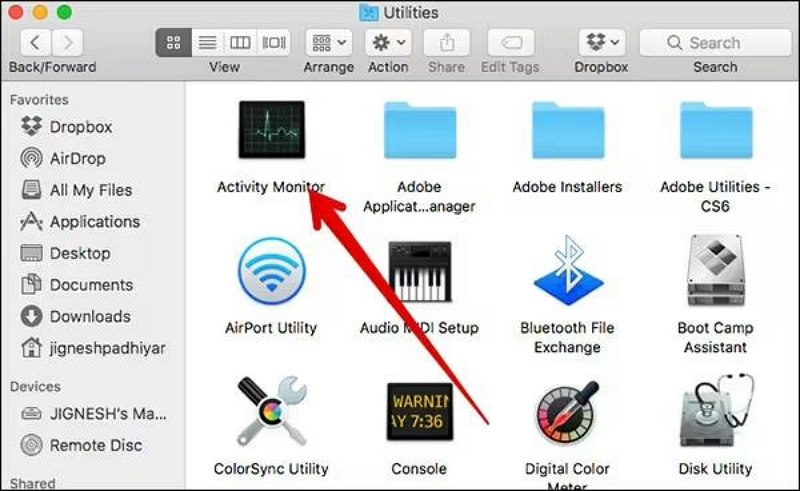 Finder 2 からタスク マネージャーを開きます。 「Mac タスク マネージャーを使用する」を開く