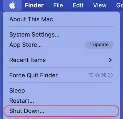Shut Down | Free Up RAM on Mac