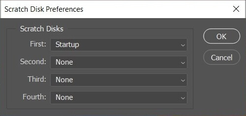 Scratch Disk Preferences Shortcut | fix Photoshop scratch disk full on Windows and Mac