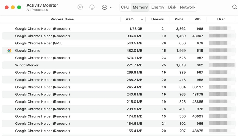 Quitter les applications | Mac lent après la mise à jour