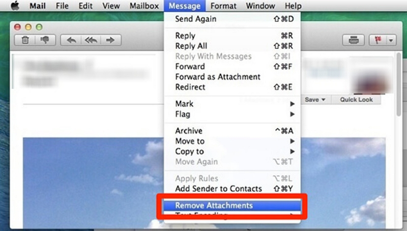 remove attachments | delete mail on mac