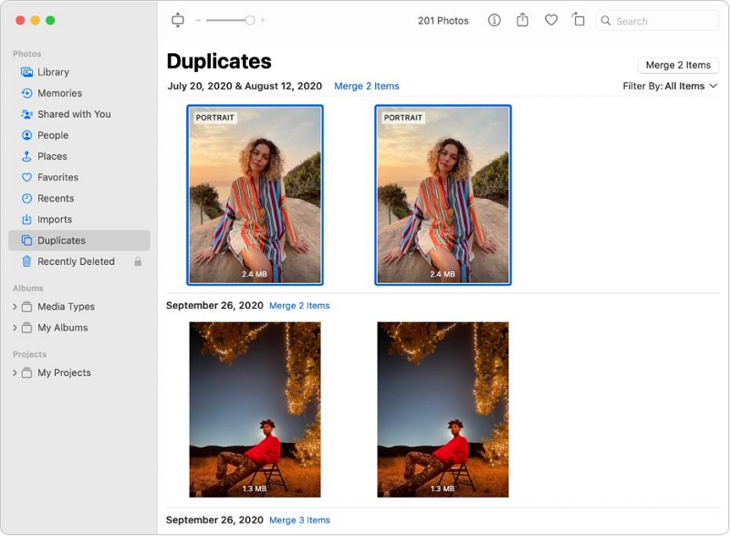 Use Duplicates album | Speed Up Downloads on Mac