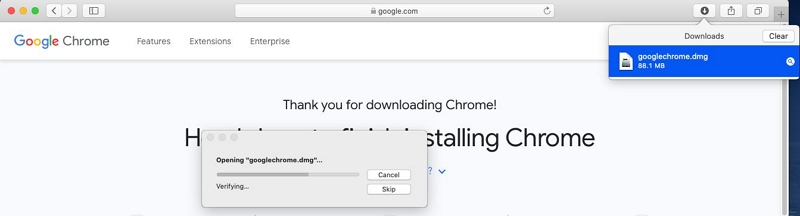 installer file will download | uninstall google on mac