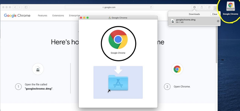 dragging the google chrome | uninstall google on mac