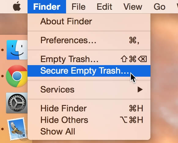 Secure Empty Trash in Finder  | Secure Empty Trash on Mac