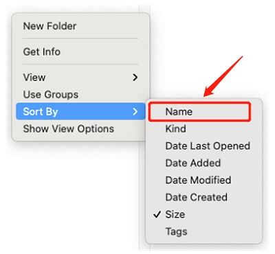Sort by Name | Find and Delete Duplicate Files on Mac