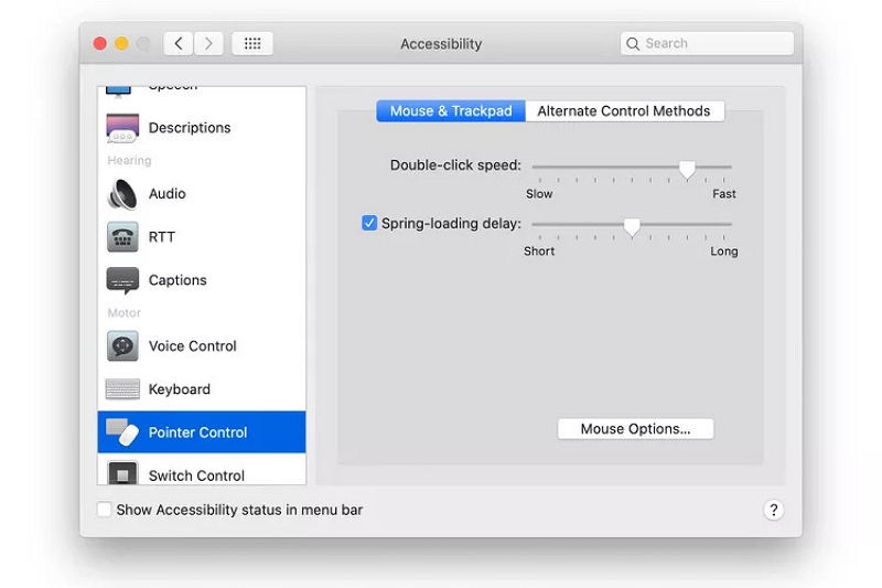 ダブルクリックの速度 |Mac のマウスの速度を上げる