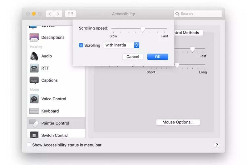 making the desired adjustment |Speed Up Mouse on Mac