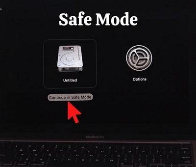 Continuar no modo de segurança | Inicialização do Mac lenta