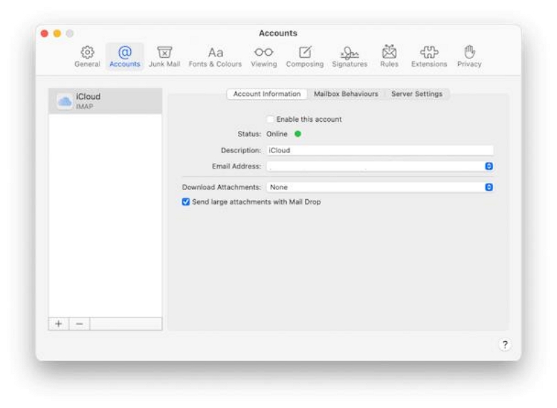 stop automatically downloading attachments | delete mail on mac