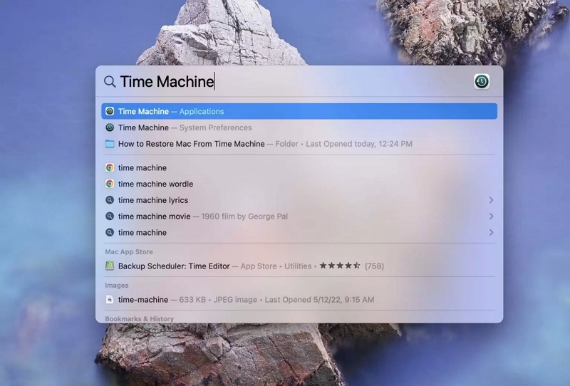 Time Machine の使用 ステップ 2 | ドックから消えたダウンロードを復元する