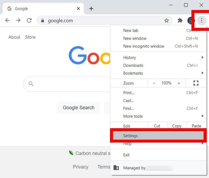 select setting | uninstall google on mac