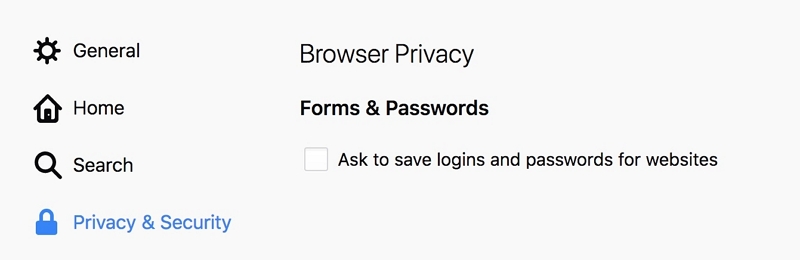 saved login information  | remove autofill on mac