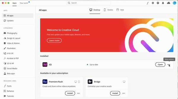 Desinstalar manualmente o Adobe Creative Cloud, etapa 2 | Desinstale a Adobe Creative Cloud no Mac