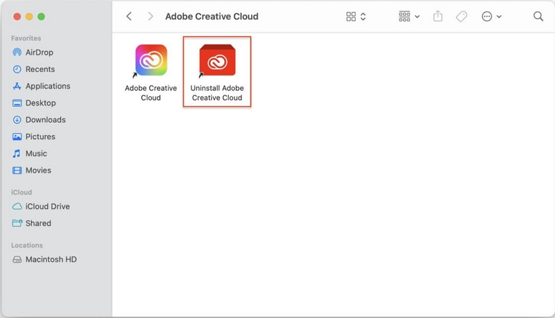 Manuelles Deinstallieren von Adobe Creative Cloud Schritt 3 | Deinstallieren Sie Adobe Creative Cloud auf dem Mac