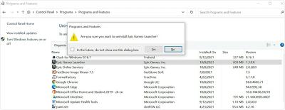 Uninstall Epic Games Launcher on Windows step 3 | uninstall Epic Games Launcher on Mac
