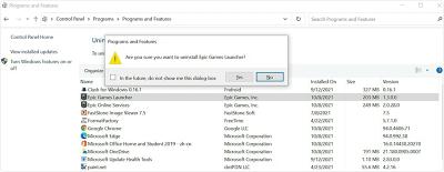 Uninstall Epic Games Launcher on Windows step 3 | uninstall Epic Games Launcher on Mac