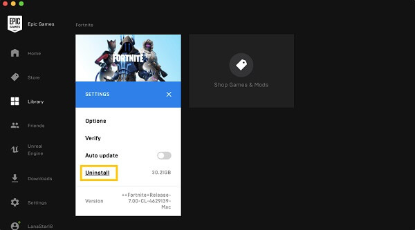 Uninstall Fortnite from Epic Games | Uninstall Fortnite on Mac/Windows PC