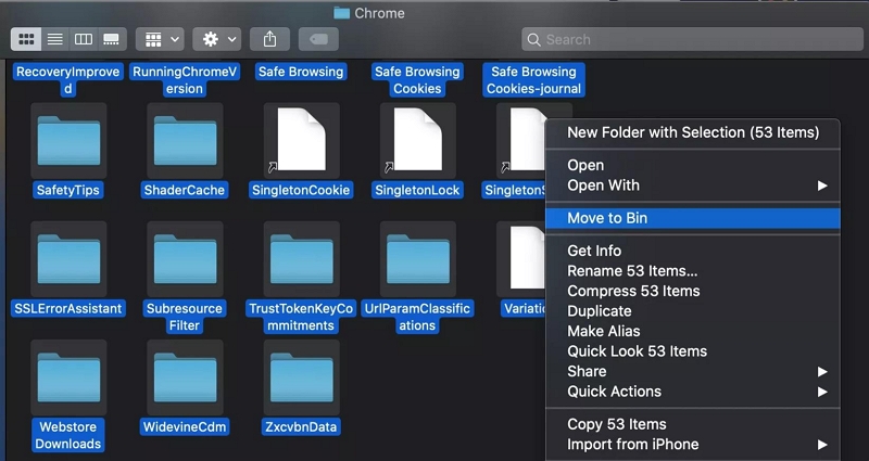 select all the folders | uninstall google on mac