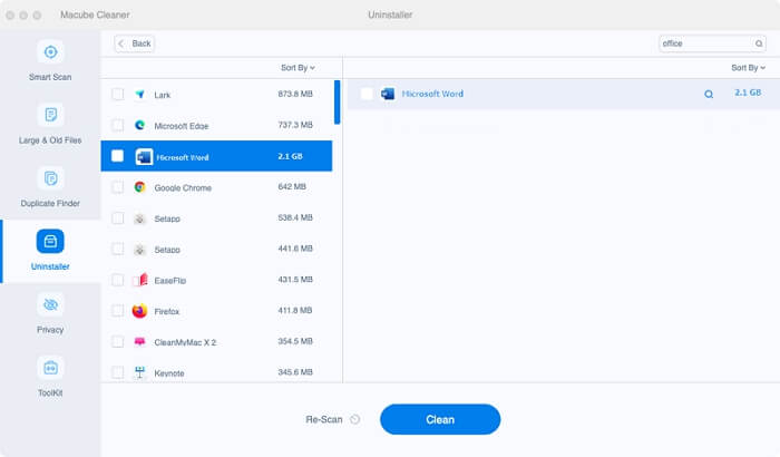 delete MS Office with Macube | Completely Uninstall Microsoft 365 or Office Mac