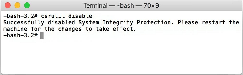 Mit The Terminal Schritt 2 | Safari auf dem Mac deinstallieren