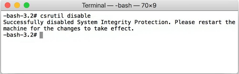 Avec le terminal étape 2 | désinstaller Safari sur Mac