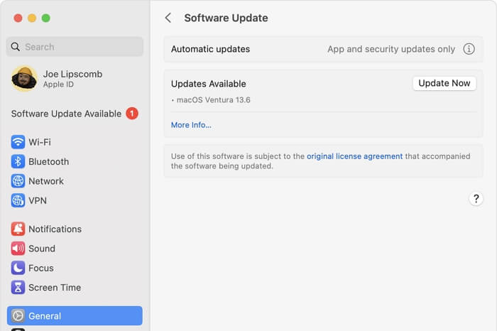 обновить macOS до последней версии | Очистить системное хранилище на Mac