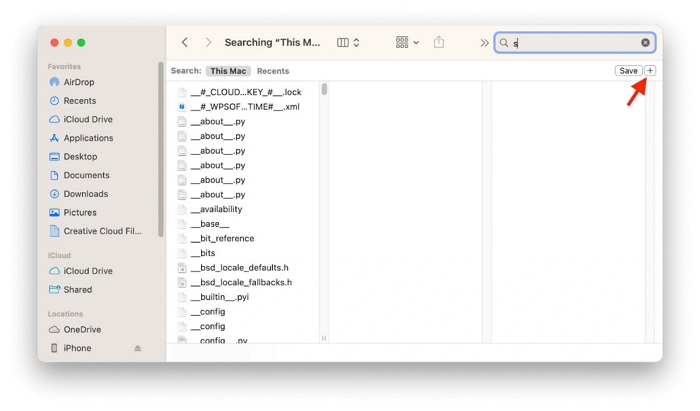 escriba en el cuadro de búsqueda del Finder | mac buscar archivos grandes