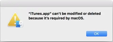 Using Finder | delete itunes from mac